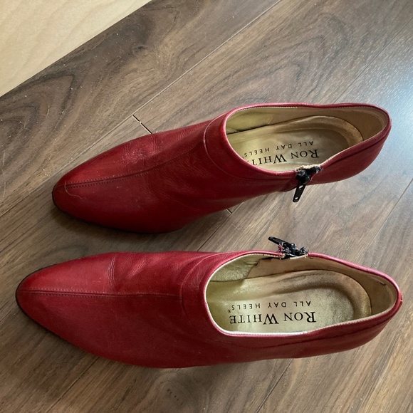 Ron White Red Leather Booties - Picture 2 of 4